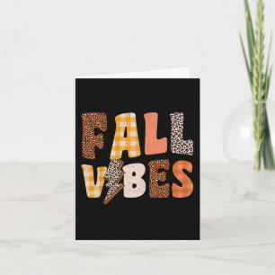 Retro Fall Vibes Autumn Fall Season Card
