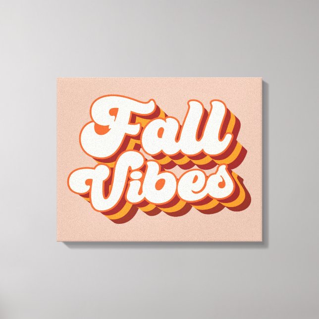 Retro Fall Vibes Canvas Print (Front)