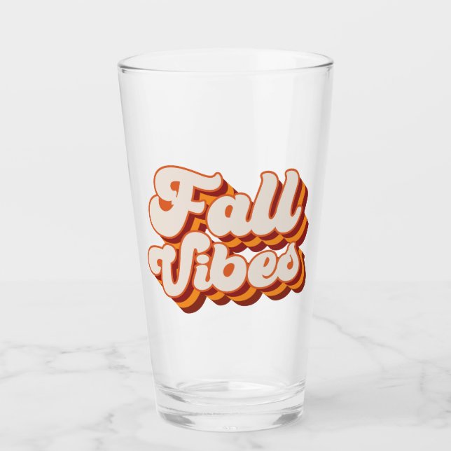 Retro Fall Vibes Glass (Front)