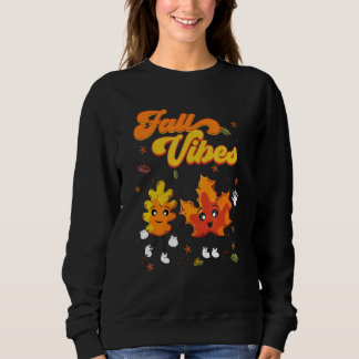 Retro Fall Vibes Happy Fall Y'all Autumn Thanksgiv Sweatshirt