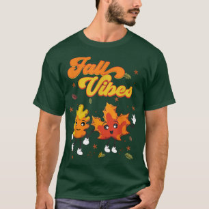 Retro Fall Vibes Happy Fall Yall Autumn Thanksgivi T-Shirt