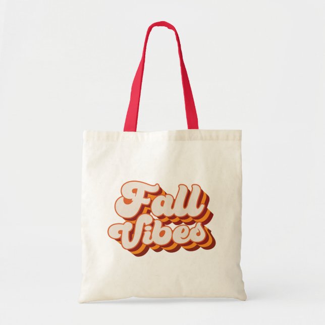Retro Fall Vibes Tote Bag (Front)