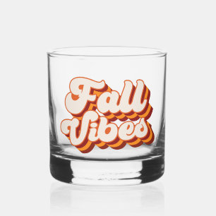Retro Fall Vibes Whiskey Glass