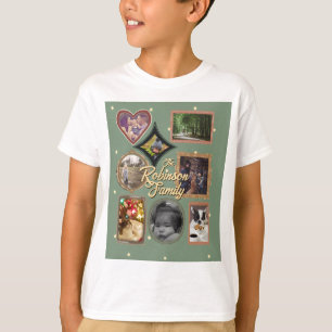Retro Family 8 Photo Collage CUSTOM T-Shirt