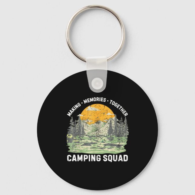 Retro Family Camng Crew Est 2025 Camper Camp Camng Key Ring (Front)