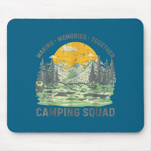 Retro Family Camng Crew Est 2025 Camper Camp Camng Mouse Pad (Front)