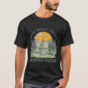 Retro Family Camping Crew Est 2025 Camper Camp Cam T-Shirt