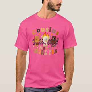 Retro Family Camping For Kids Cousins Have S'more  T-Shirt