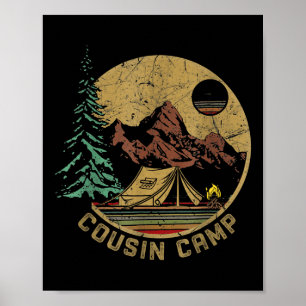 Retro Family Camping Summer Vacation Crew Cousin C Poster
