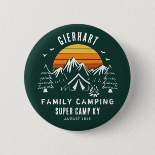 Retro Family Camping Vacation Custom 6 Cm Round Badge