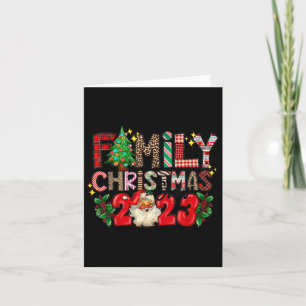 Retro Family Christmas Crew 2023 Matching Family  Card