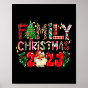 Retro Family Christmas Crew 2023 Matching Family  Poster