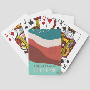 Retro Family Matching Games Room Personalise Playing Cards