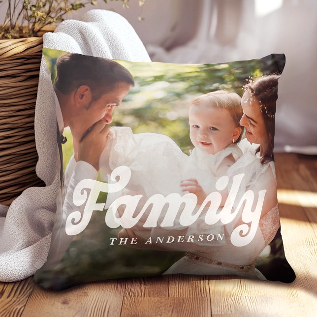 Retro Family Photo Cushion (Creator Uploaded)