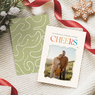 Retro Family Photo Portrait Christmas Holiday Card