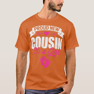 Retro Family Proud New Cousin It's A Girl Gender R T-Shirt