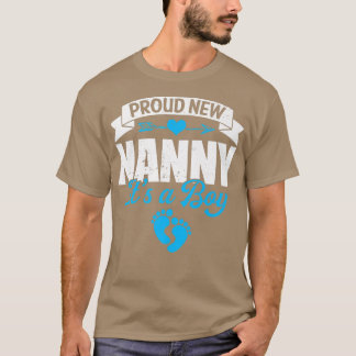 Retro Family Proud New Nanny It's A Boy Gender Rev T-Shirt