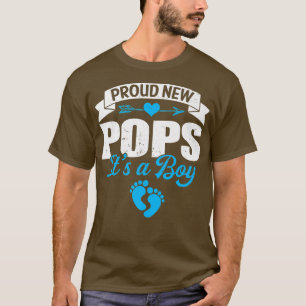 Retro Family Proud New Pops It's A Boy Gender Reve T-Shirt