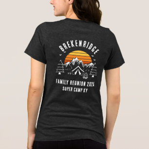 Retro Family Reunion Camping Vacation Custom Tri-Blend Shirt