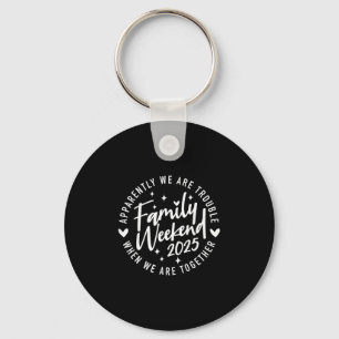 Retro Family Weekend 2025 Matching Family Summer V Key Ring