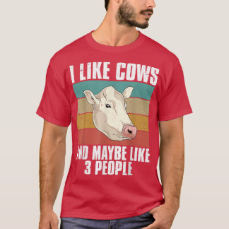 Retro Farm Animal Farmer Cow Lover Farming Funny C T-Shirt