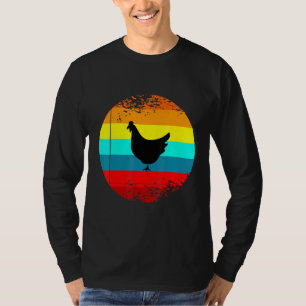 Retro Farm Animal Graphic With A Vintage Chicken H T-Shirt