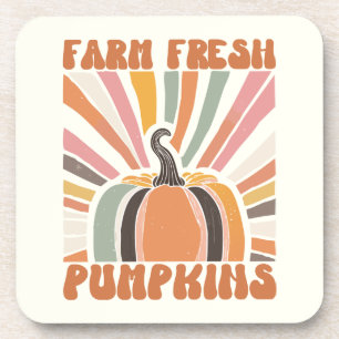 Retro Farm Fresh Pumpkins Coaster