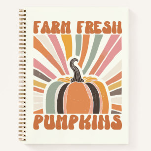 Retro Farm Fresh Pumpkins Notebook
