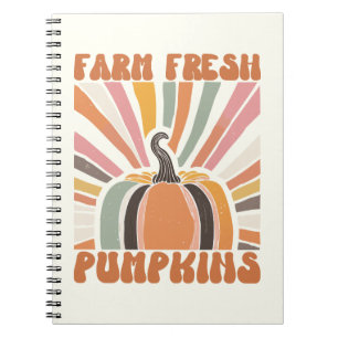 Retro Farm Fresh Pumpkins Notebook