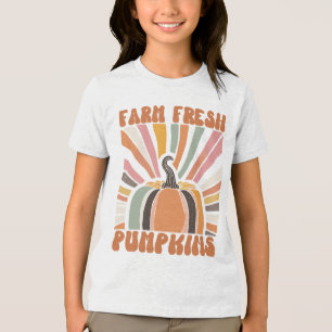 Retro Farm Fresh Pumpkins Tri-Blend Shirt