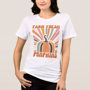 Retro Farm Fresh Pumpkins Tri-Blend Shirt