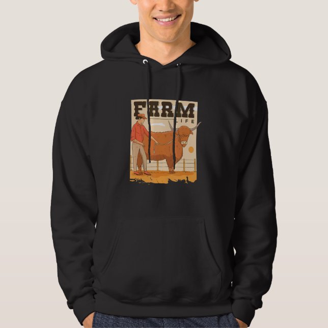 Retro Farm Sunset Hoodie (Front)