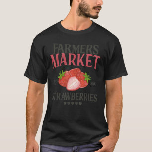 Retro Farmer Market Graphic Strawberry T-Shirt