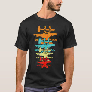 Retro Farrier Blacksmith Horseshoe Iron Forging Fa T-Shirt