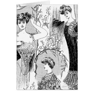 Retro fashion illustration collage