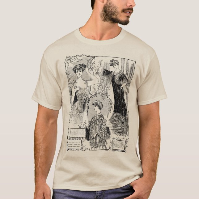 Retro fashion illustration collage shirt (Front)