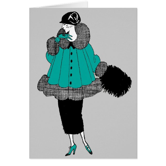 Retro Fashion in Teal (Front)