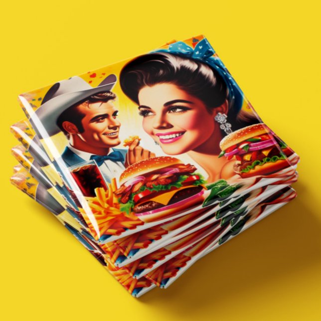 Retro Fast Food Couple Magnet (Creator Uploaded)