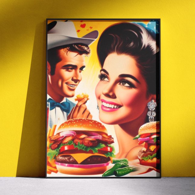 Retro Fast Food Couple Poster (Creator Uploaded)