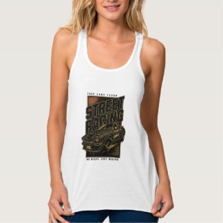 Retro Fast Lane Fever Sports Car Art Singlet