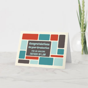Retro Father In Law Congratulations Graduation Card