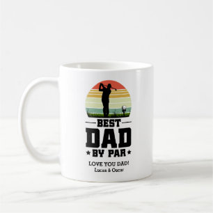 Retro Fathers Day Best Dad By Par Coffee Mug