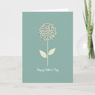 Retro Fathers Day Flower Card