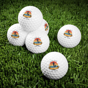 Retro Father's Day Golf Best Dad by Par Custom Balls