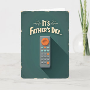 Retro Fathers Day Remote Card