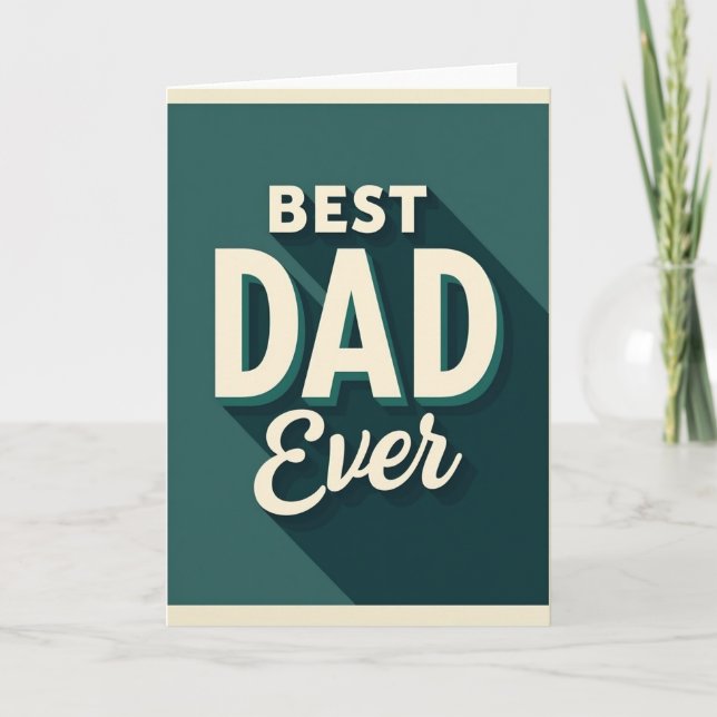 Retro Fathers Day Shadow Card (Front)