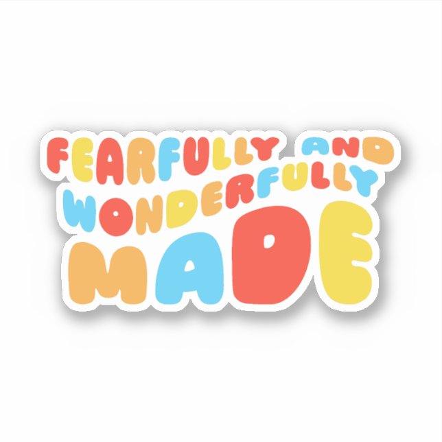 Retro Fearfully & Wonderfully Made Psalms 139:14 (Front)