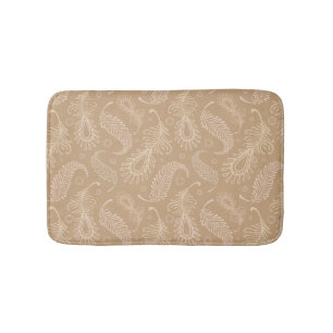 Retro-feater-pale-pattern Bath Mat