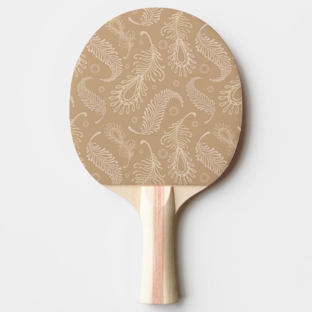 Retro-feater-pale-pattern Ping Pong Paddle (Front)