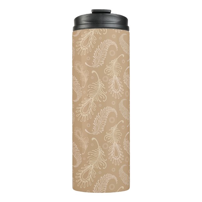 Retro-feater-pale-pattern Thermal Tumbler (Front)